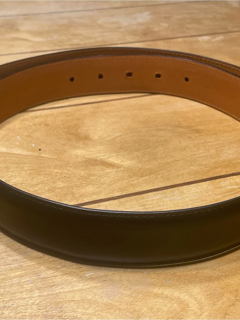 Magnanni Carbon Leather Belt with Silver Buckle Made in Spain Size 34 Black